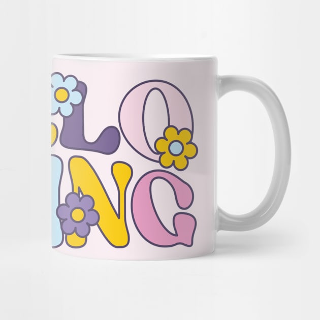 Hello Spring, Retro Flowers by Just a Cute World